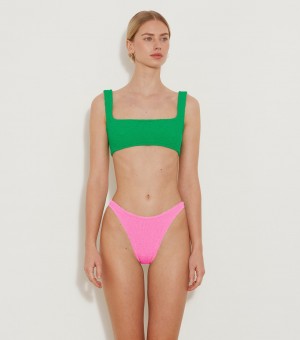 Women's Hunza G Duo Xandra Bikinis Green / Pink | US-674152YZI